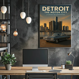 Detroit The Motor City Poster