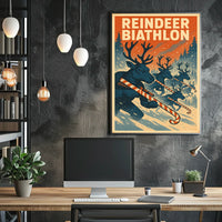 Reindeer Biathlon Poster