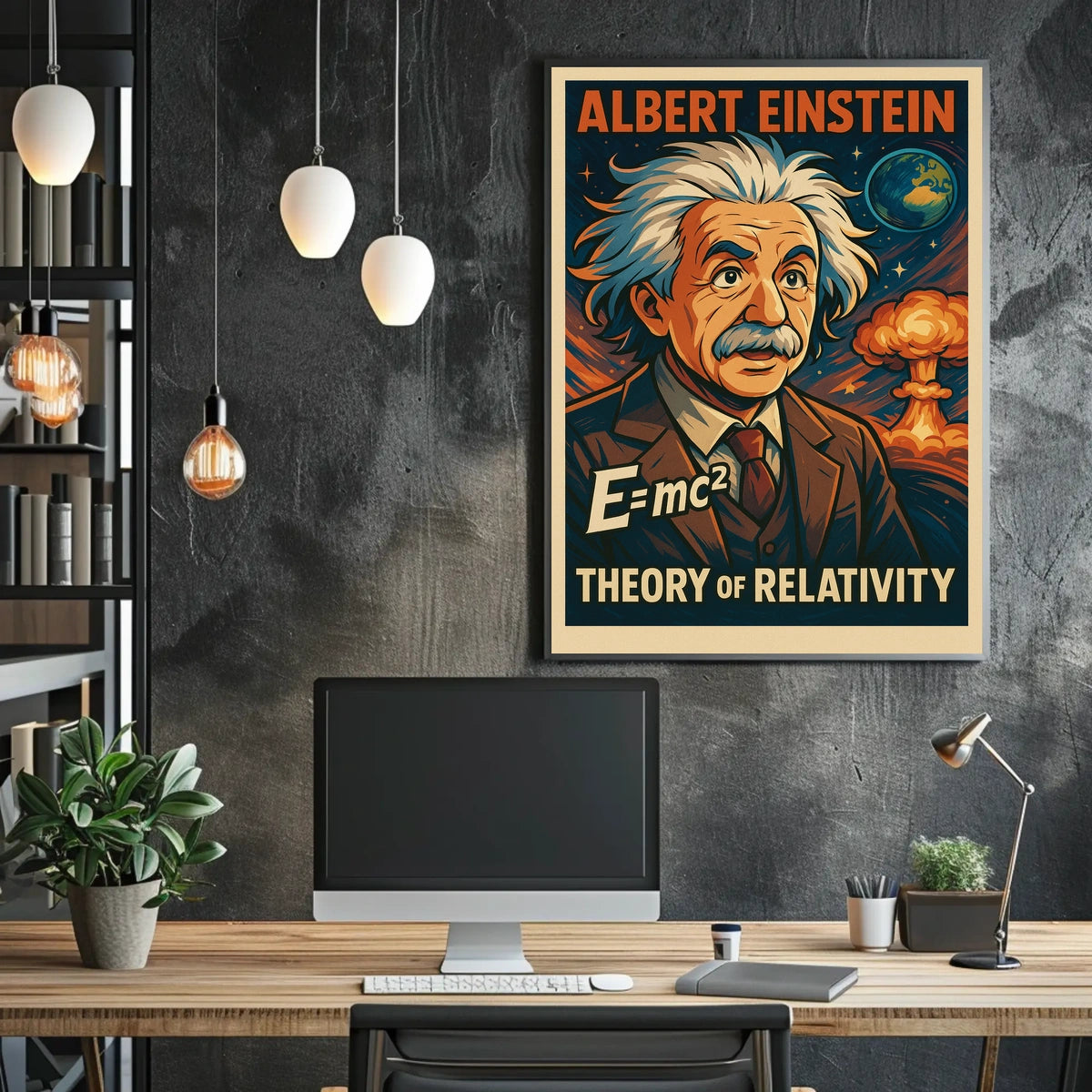Einstein Relativity Cosmic Science Poster