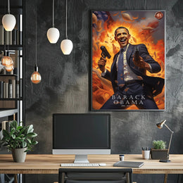 Barack Obama Funny Carton Presidential Poster