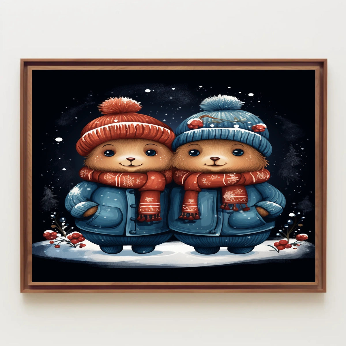 Winter Wonderland Bears Poster