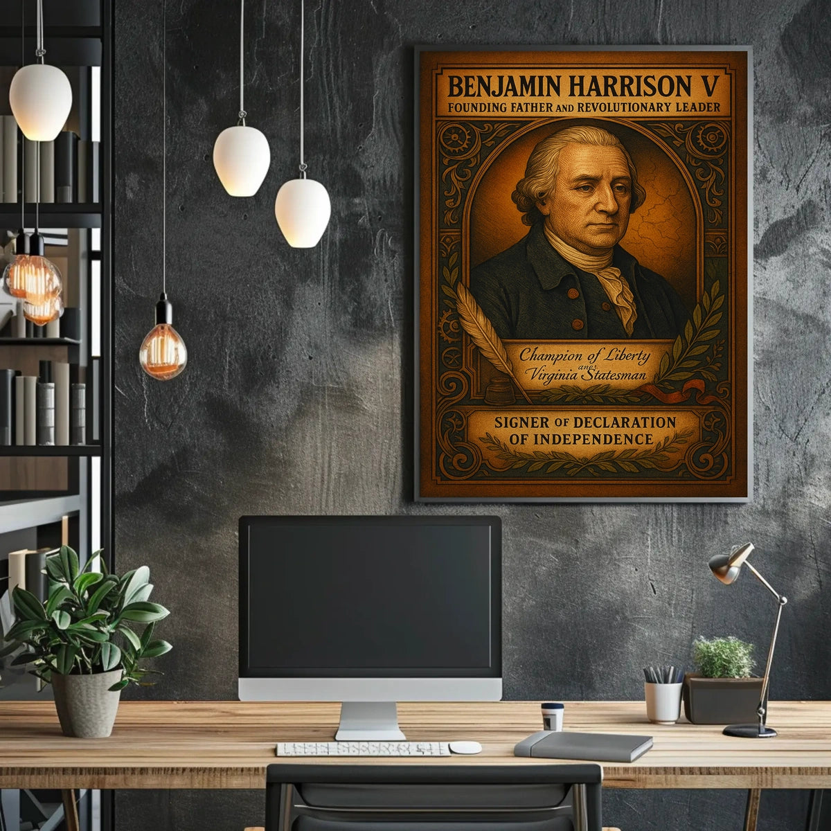 Benjamin Harrison V Founding Father Poster