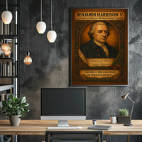 Benjamin Harrison V Founding Father Poster