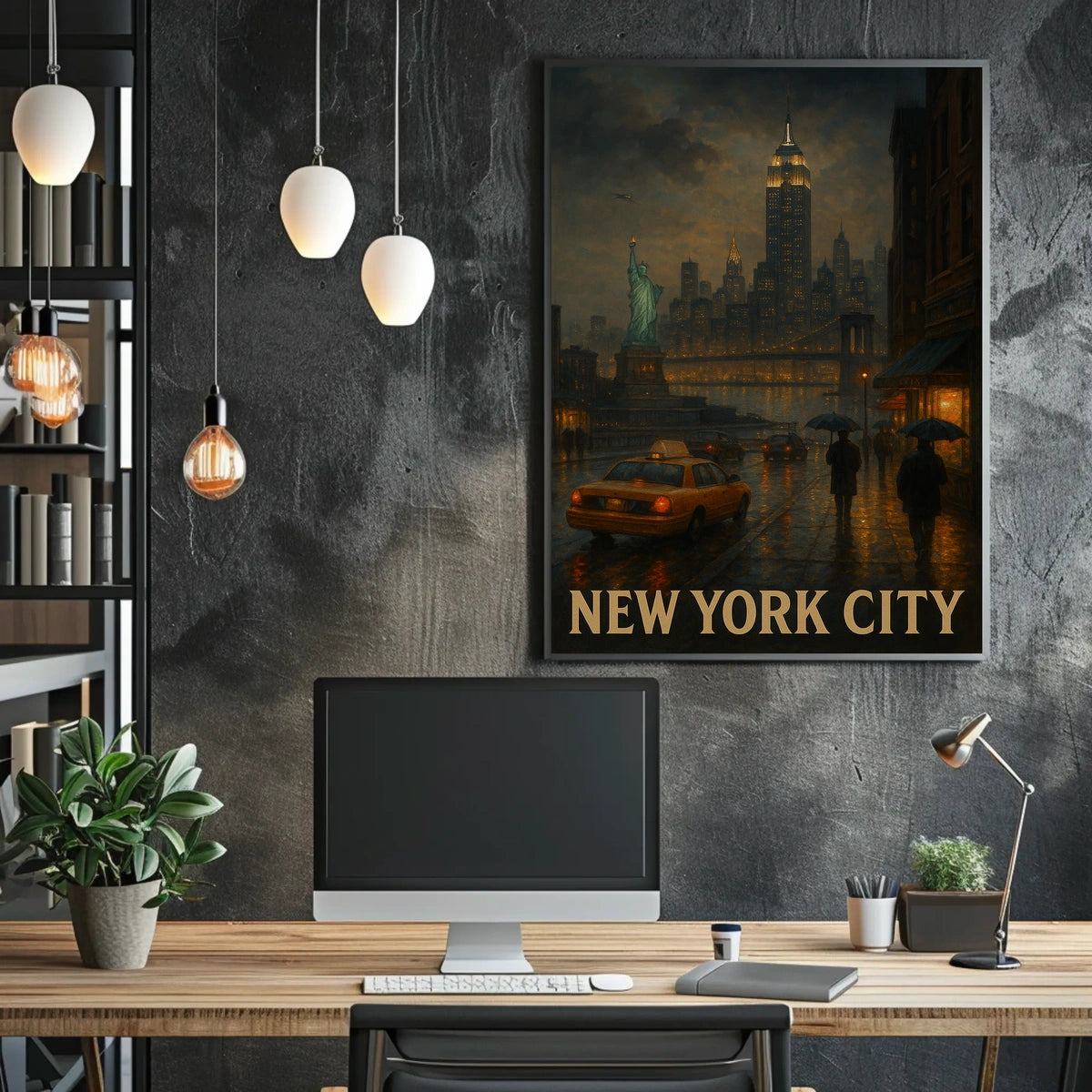 New York City at Dusk Poster