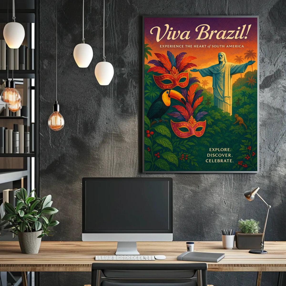 Viva Brazil Experience the Heart of South America Poster
