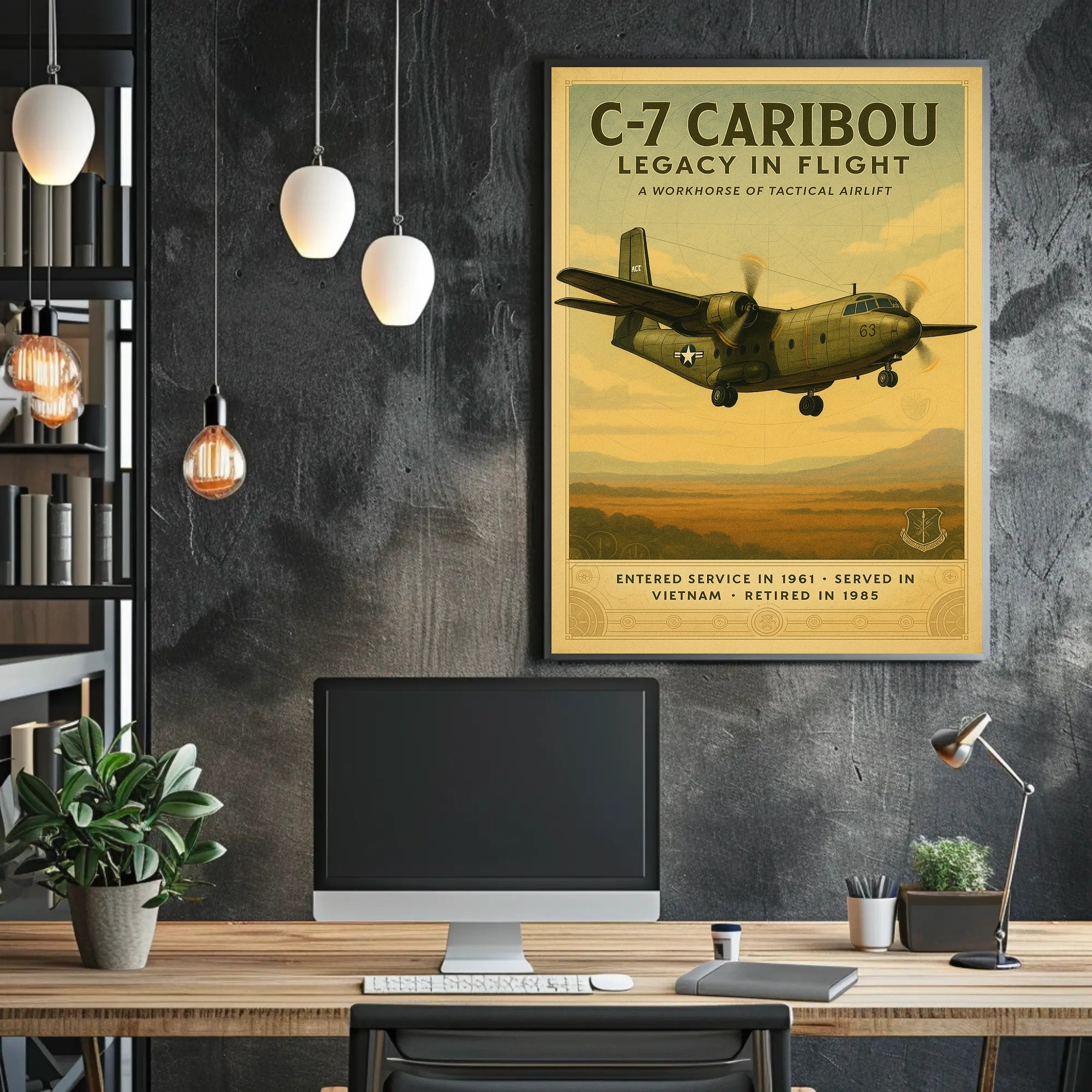 C-7 Caribou Legacy In Flight Poster Art PosterGoat