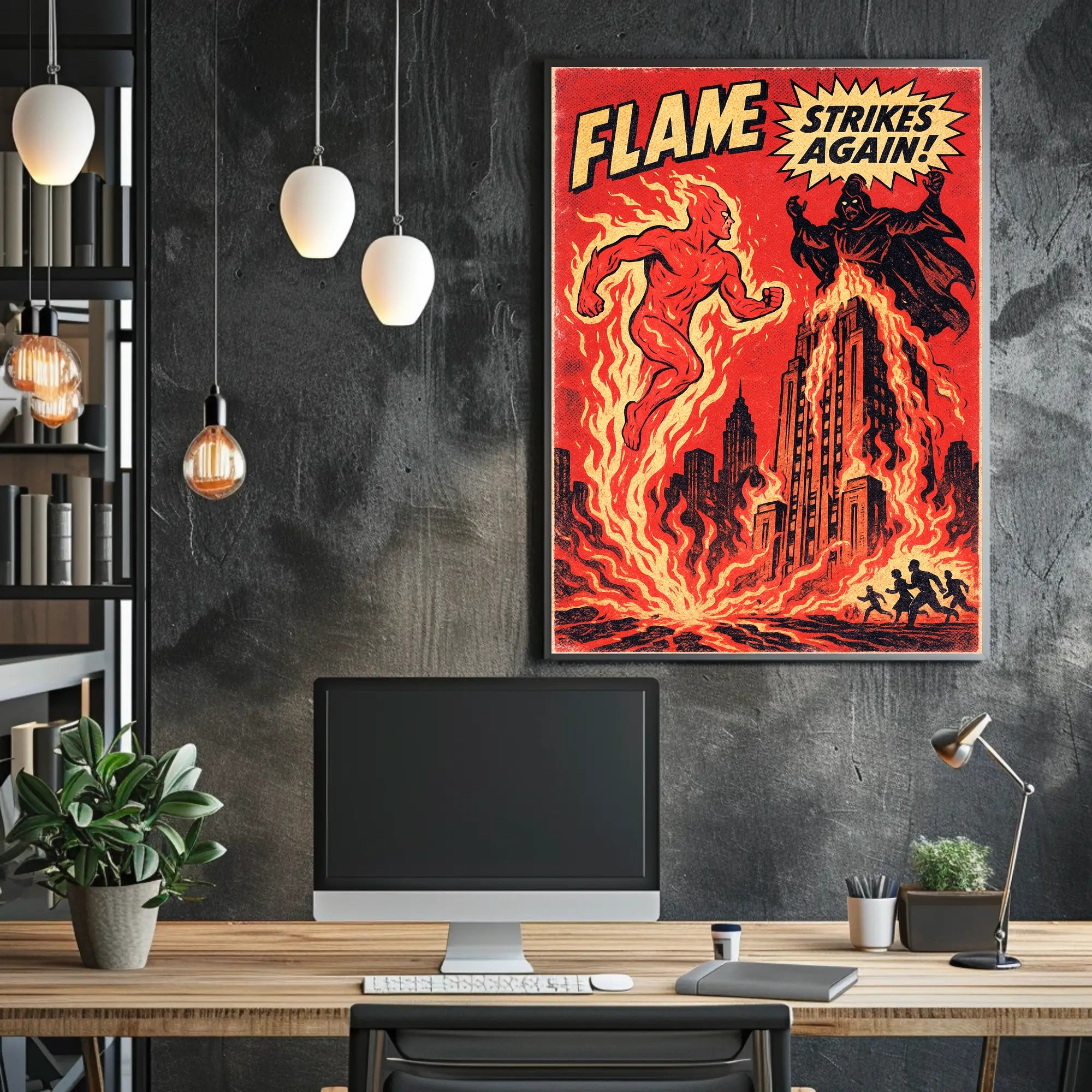 Flame Strikes Again! Poster PosterGoat