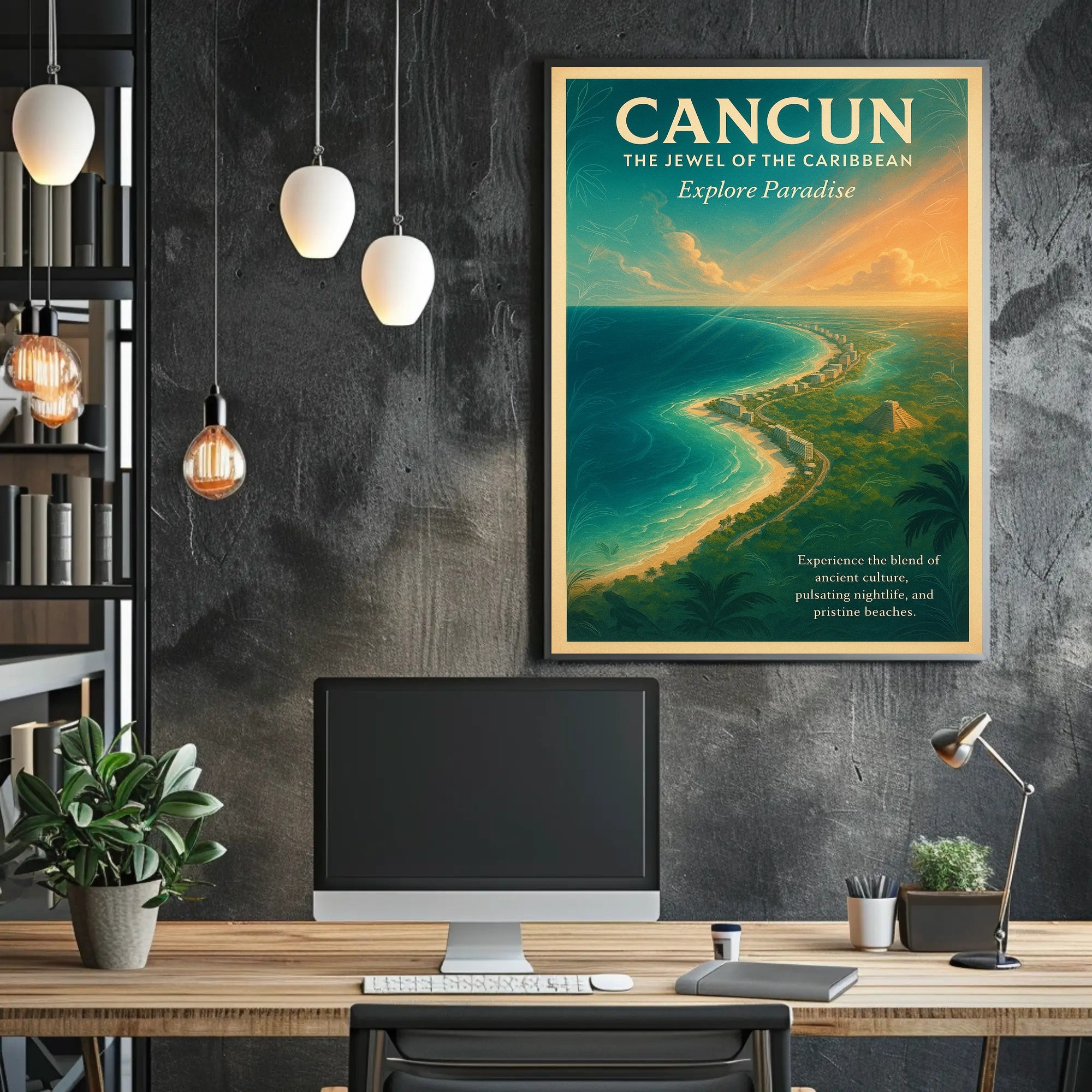Cancun The Jewel of the Caribbean Poster PosterGoat