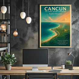 Cancun The Jewel of the Caribbean Poster PosterGoat