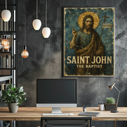 Saint John the Baptist Renaissance Religious Art Poster