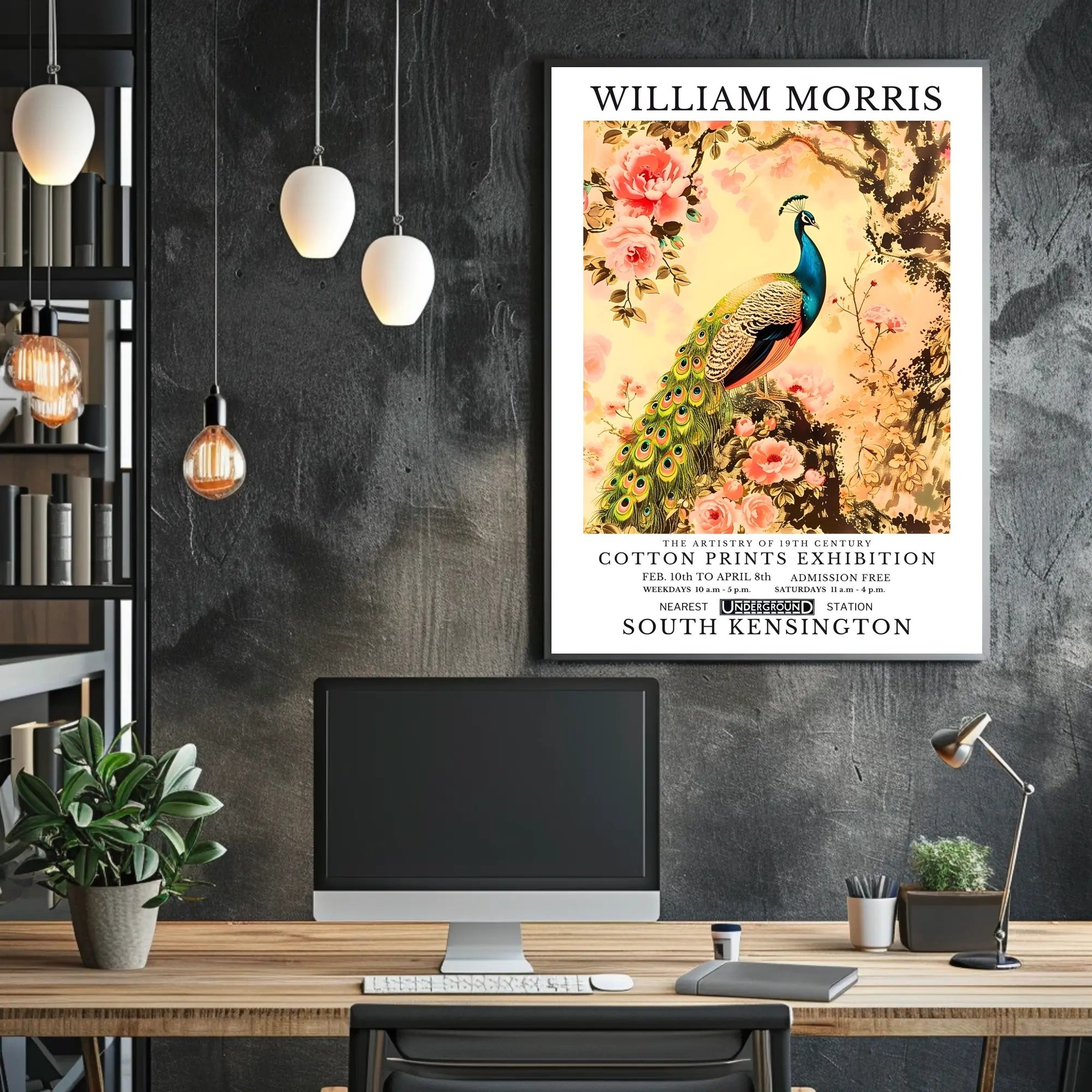Cotton Prints Exhibition Peacock Poster Cultural or Heritage Poster