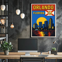 Orlando, Florida Skyline Poster PosterGoat
