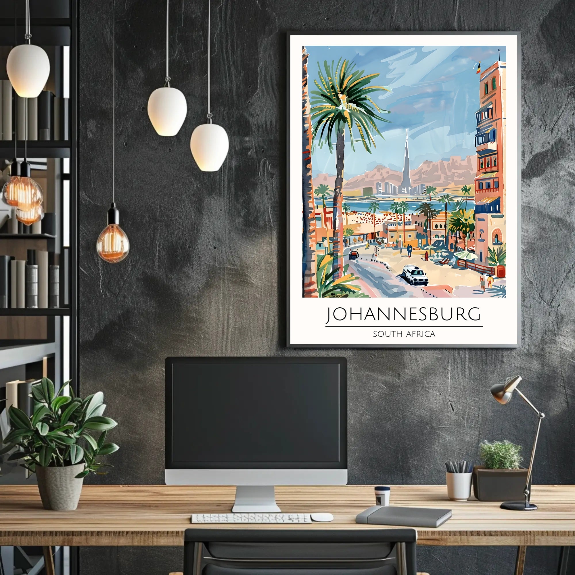 Vibrant Johannesburg Poster PosterGoat