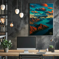 Soaring Over Majestic Landscapes Poster