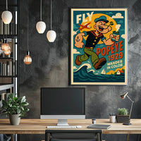 Popeye Vintage Poster Print 1929 Wander In Color