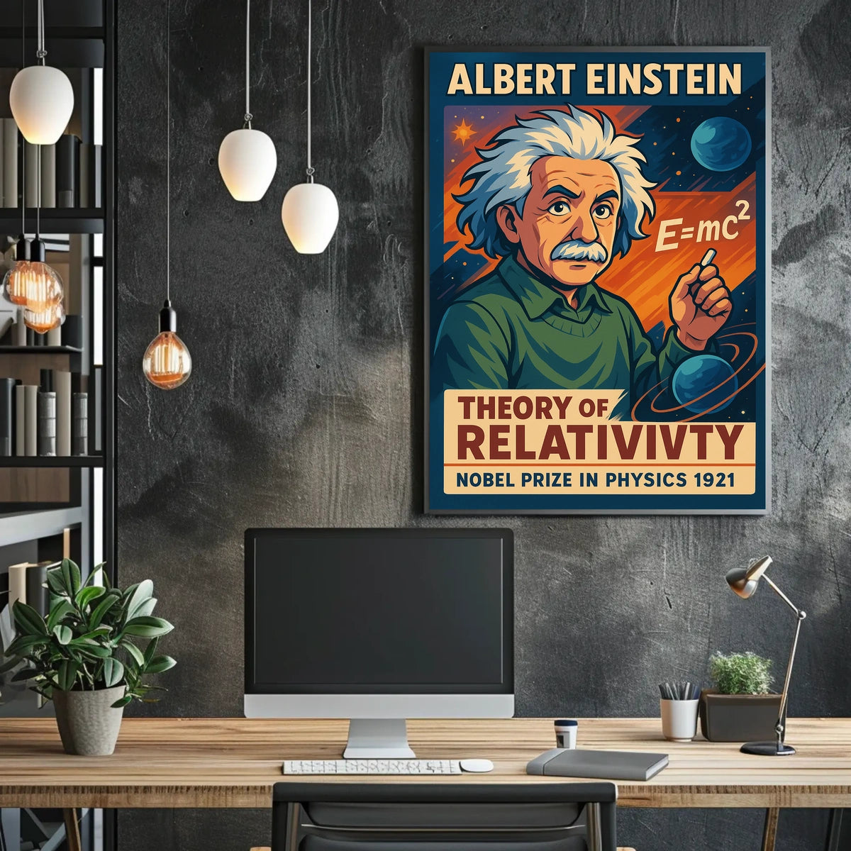 Einstein Relativity Modern Science Decor Poster