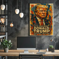 Donald Trump 47th President Abstract Art Poster