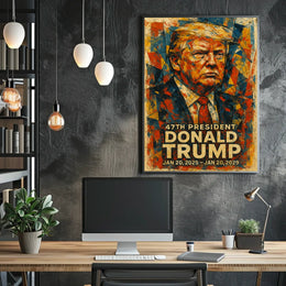 Donald Trump 47th President Abstract Art Poster