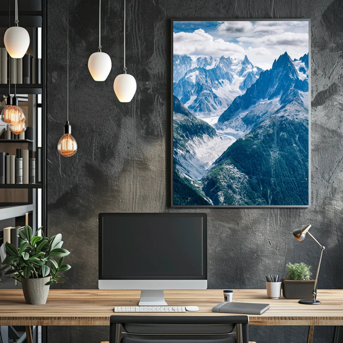 Majestic Mountain Range Poster