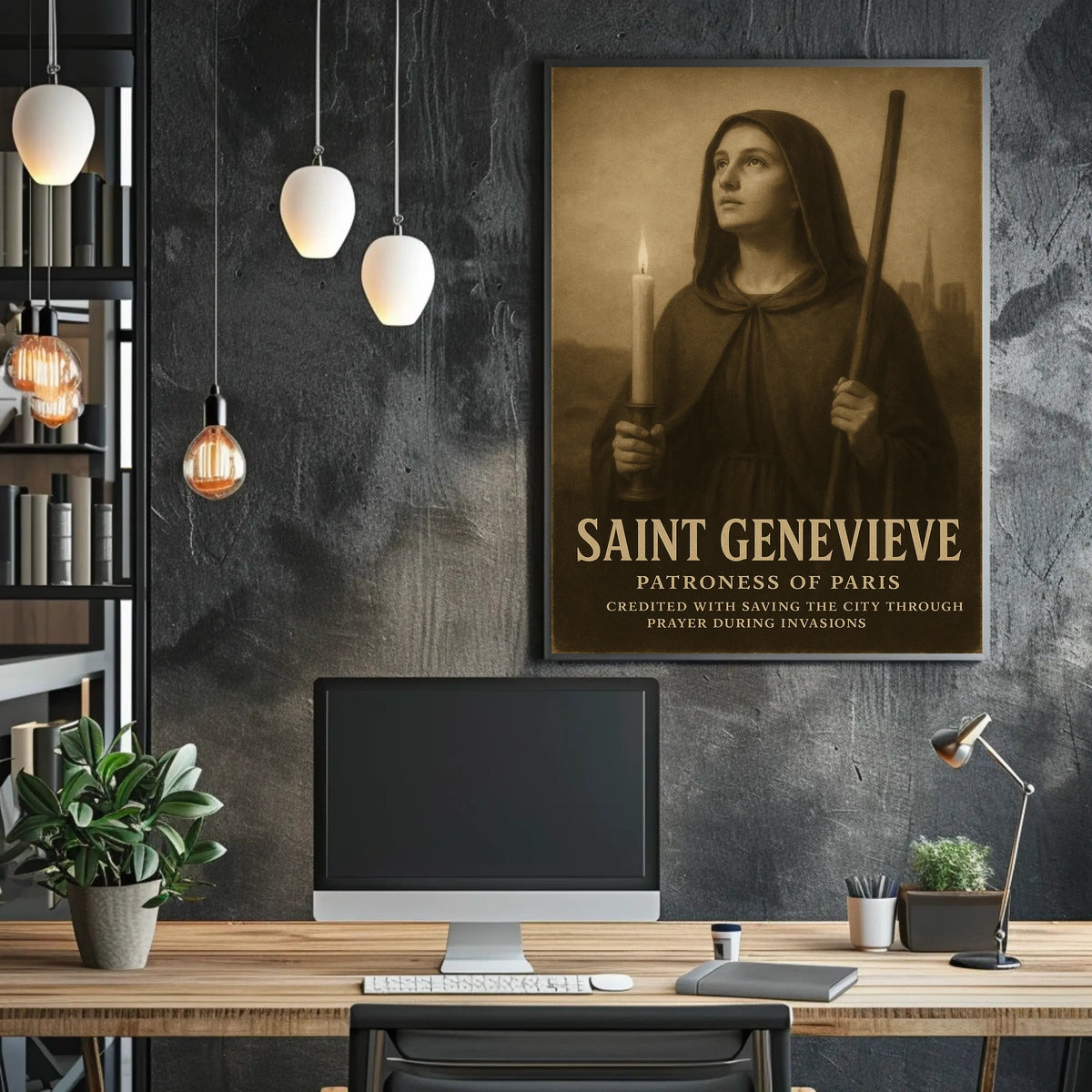Saint Genevieve Patroness Of Paris Poster