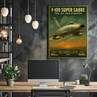 F-100 Super Sabre The Jet Era Pioneer Poster