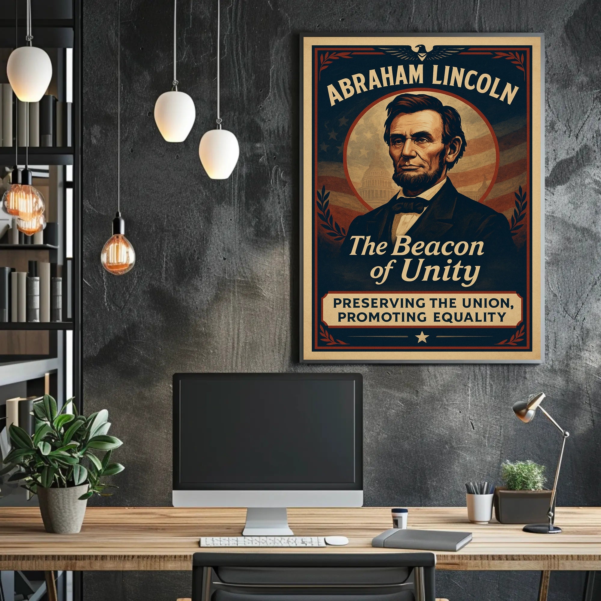 Abraham Lincoln Inspiring Vintage Historical or Presidential Poster PosterGoat