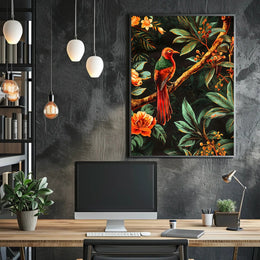 Tropical Bird in Paradise Wall Art Print