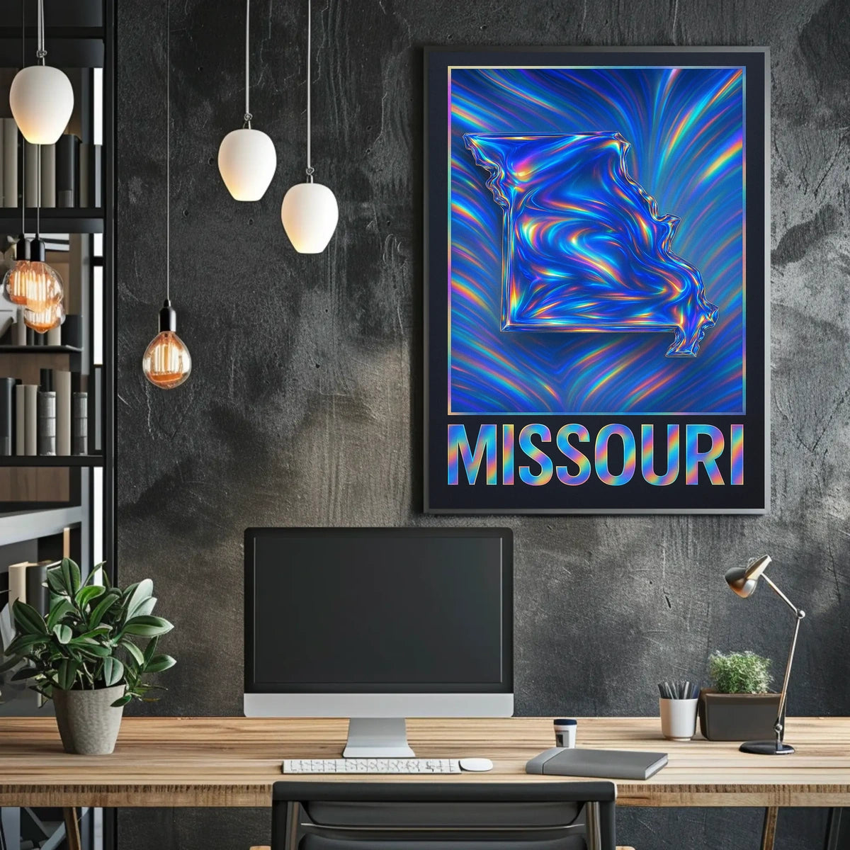 Missouri In Vibrant Waves Poster