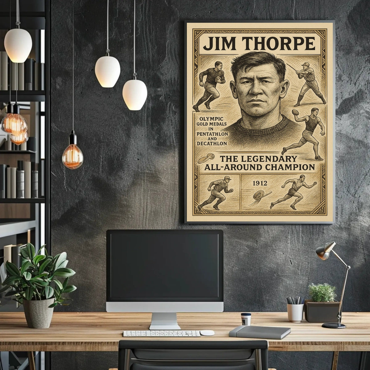 The Legendary All-Around Champion Jim Thorpe Poster