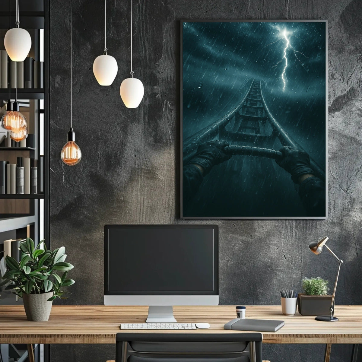 Stormy Ascent Poster