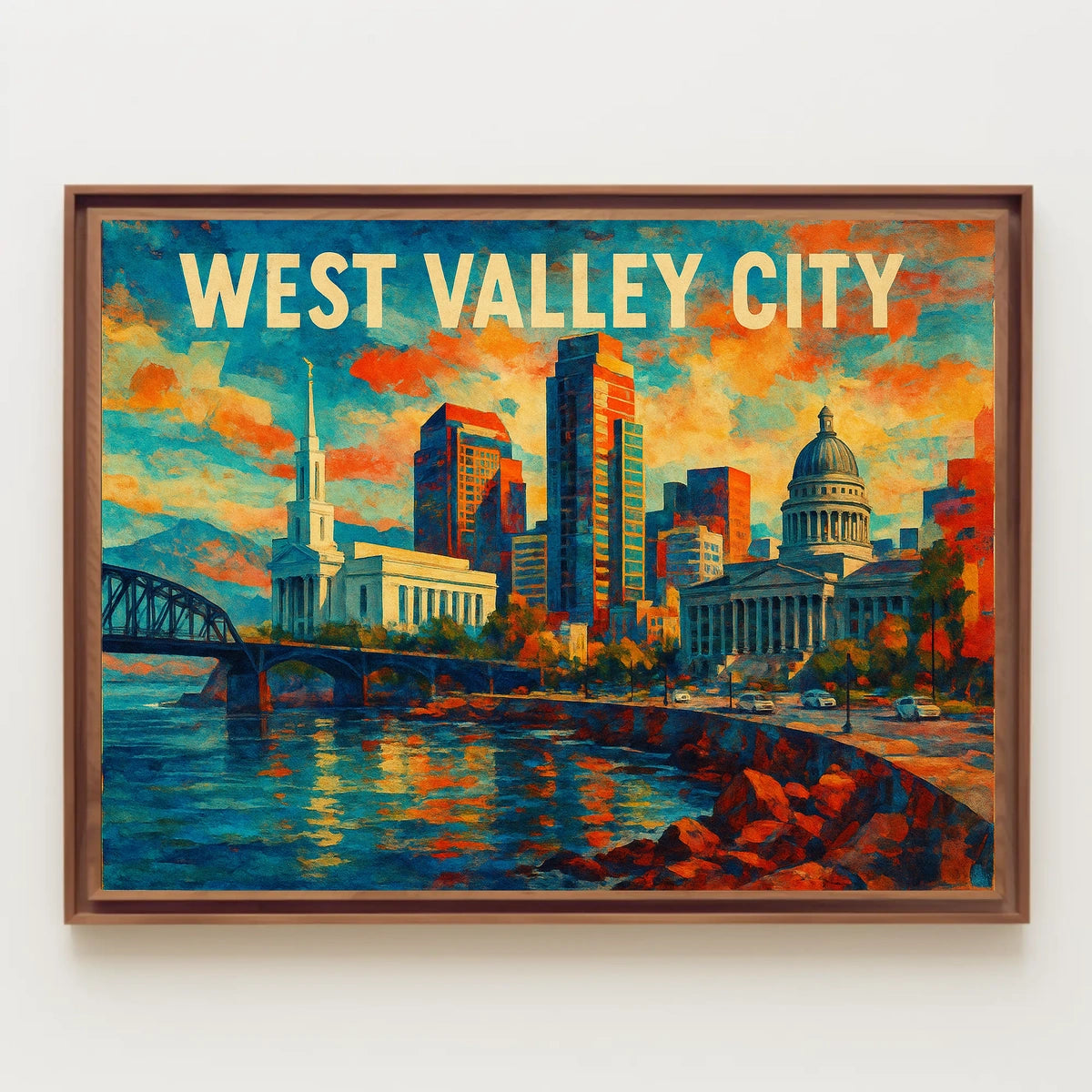 West Valley City Skyline Poster
