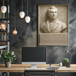 James Monroe Patriotic Historical Presidential Poster