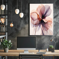 Stylized Floral Abstract Art Print - Abstract, Artistic, or Pop Culture Poster