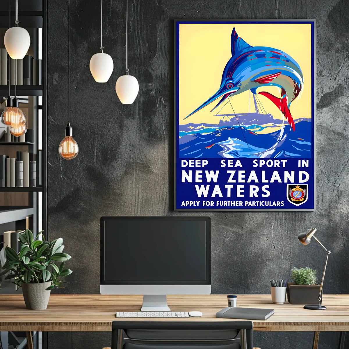 Deep Sea Sport In New Zealand Waters Poster