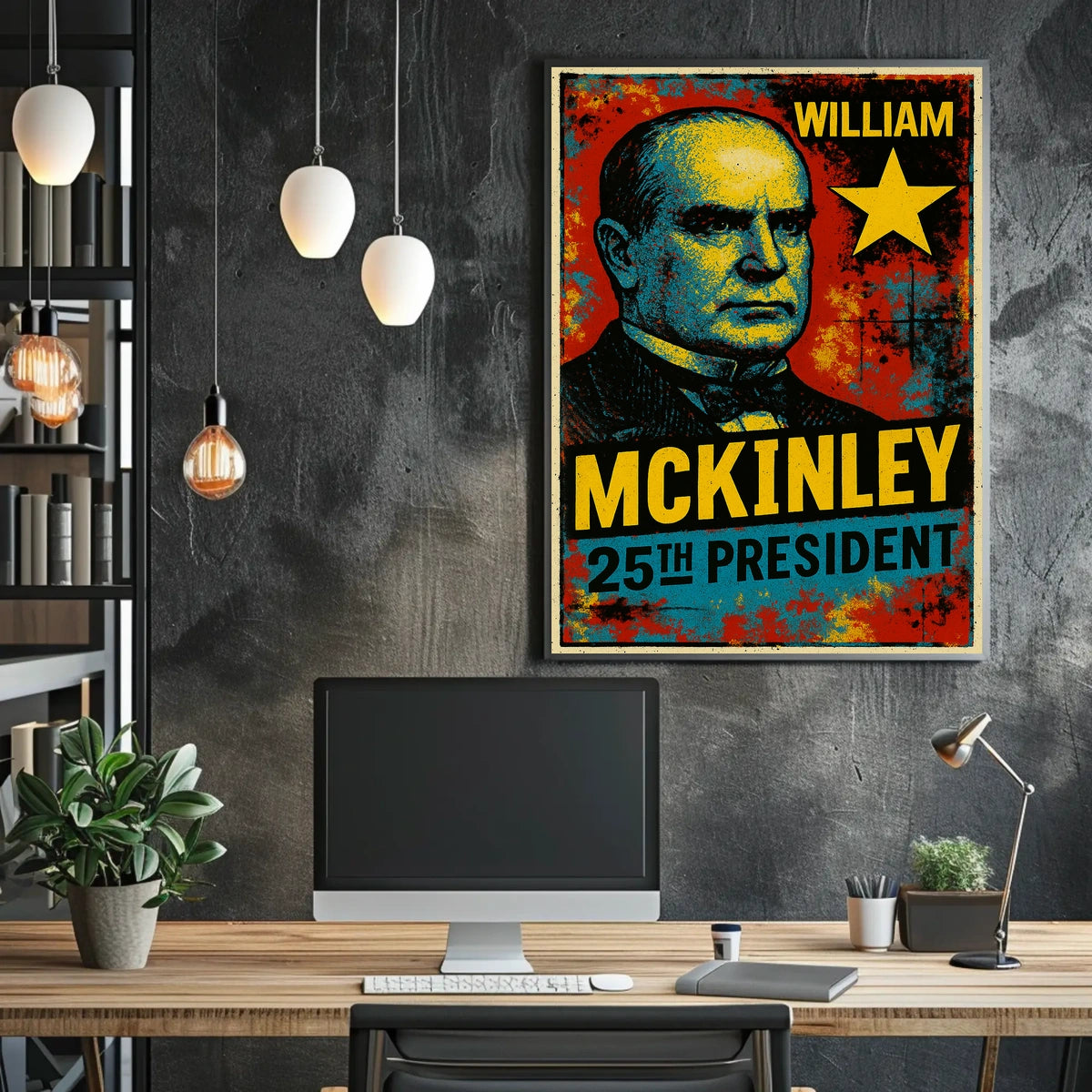 William McKinley 25th President of the United States Graffiti Pop Art Poster