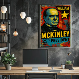 William McKinley 25th President of the United States Graffiti Pop Art Poster