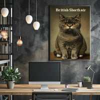 British Shorthair Cat Photography Realism Artwork Poster