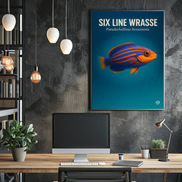 Six Line Wrasse Poster PosterGoat
