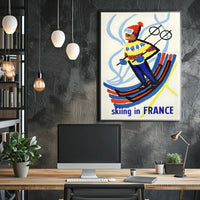 Skiing in France Poster
