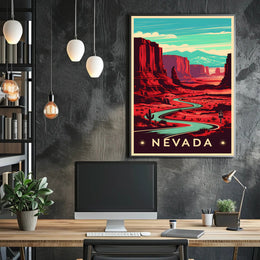 Nevada Desert Landscape Poster