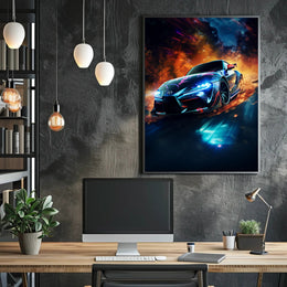 Racing Inferno Poster PosterGoat