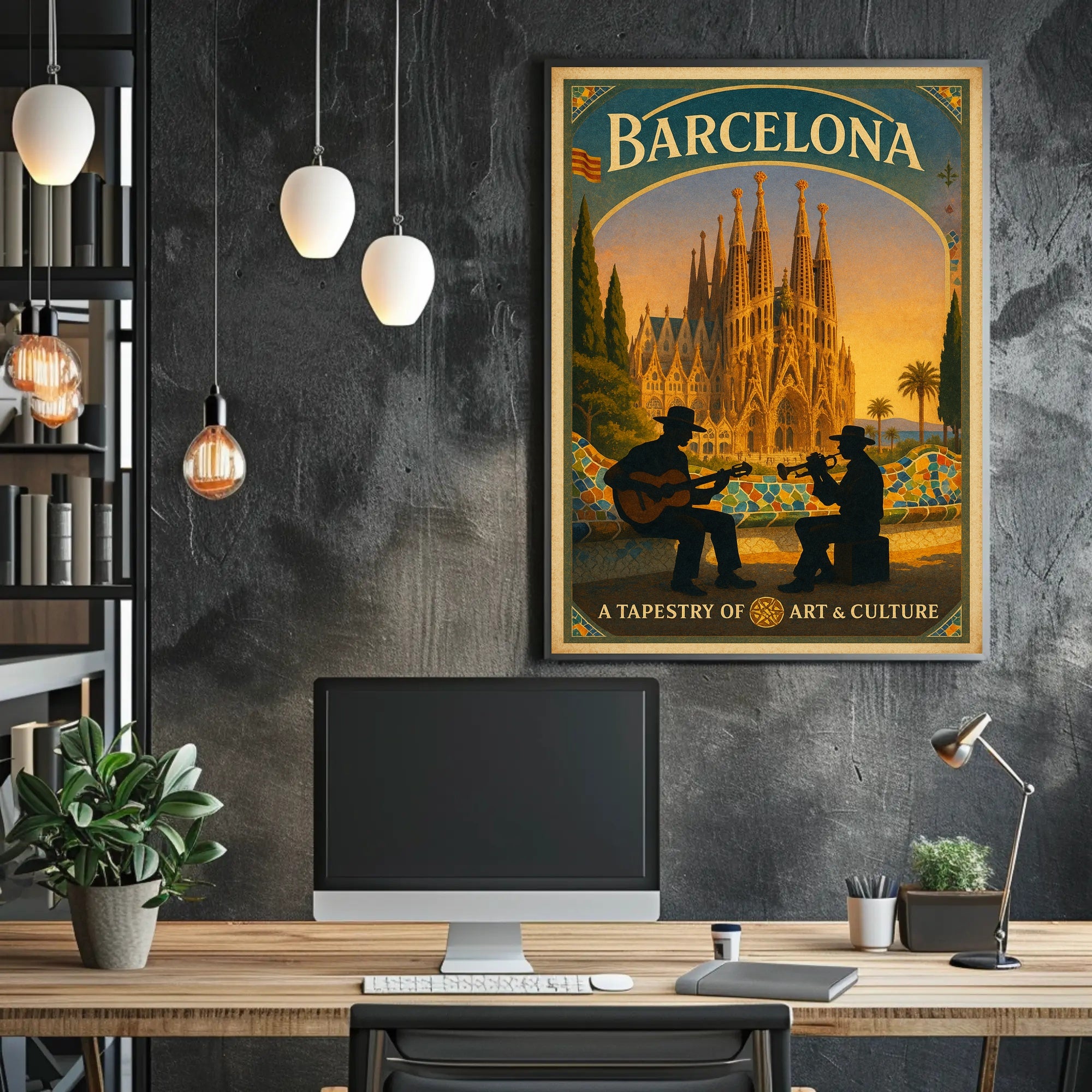 Barcelona Vibrance: A Cultural and Heritage Poster