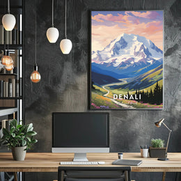 Denali Scenic Beauty Captured In National Park Poster