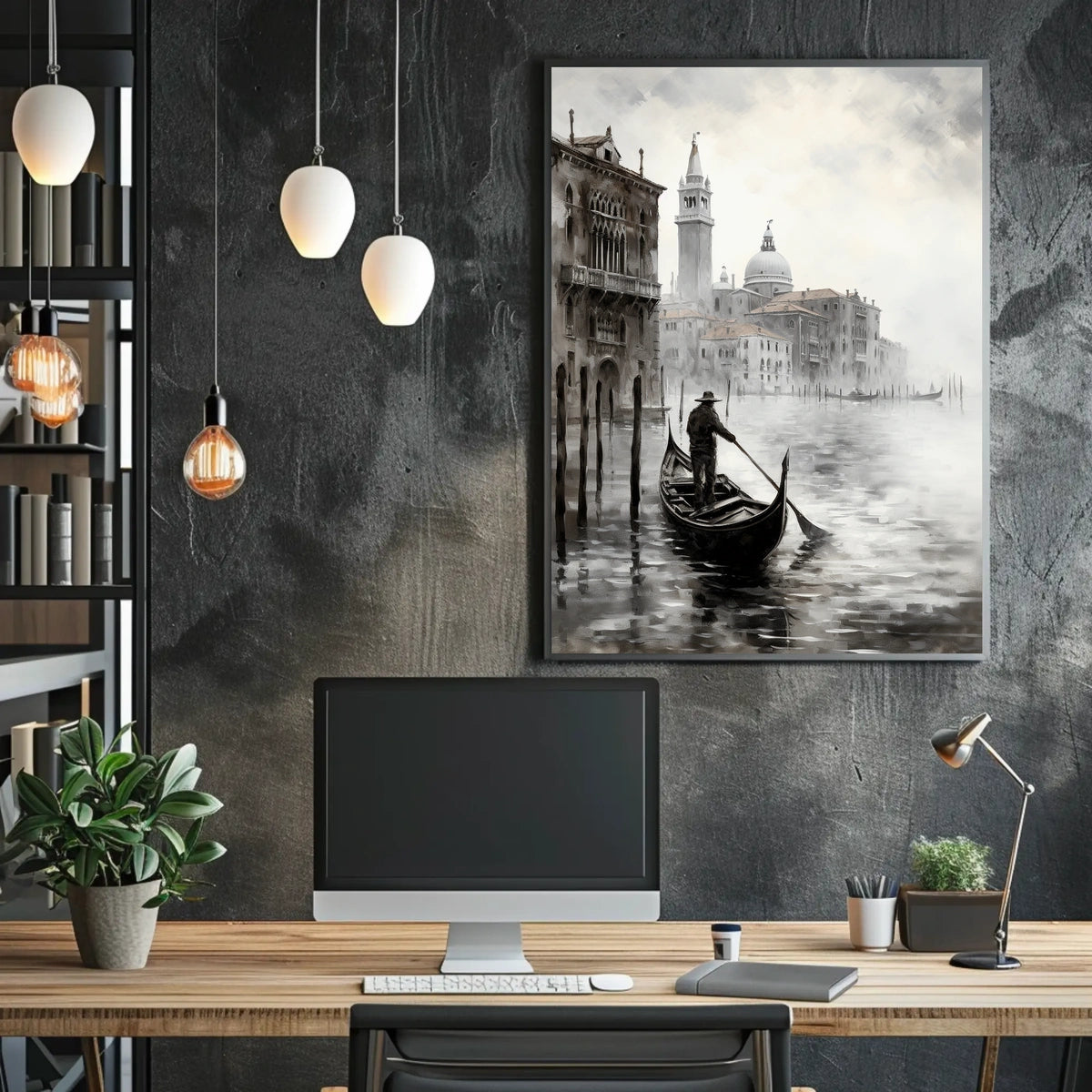 Venetian Gondola Voyage in Venice Travel Poster