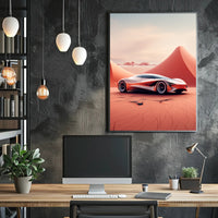 Futuristic Desert Ride Poster PosterGoat