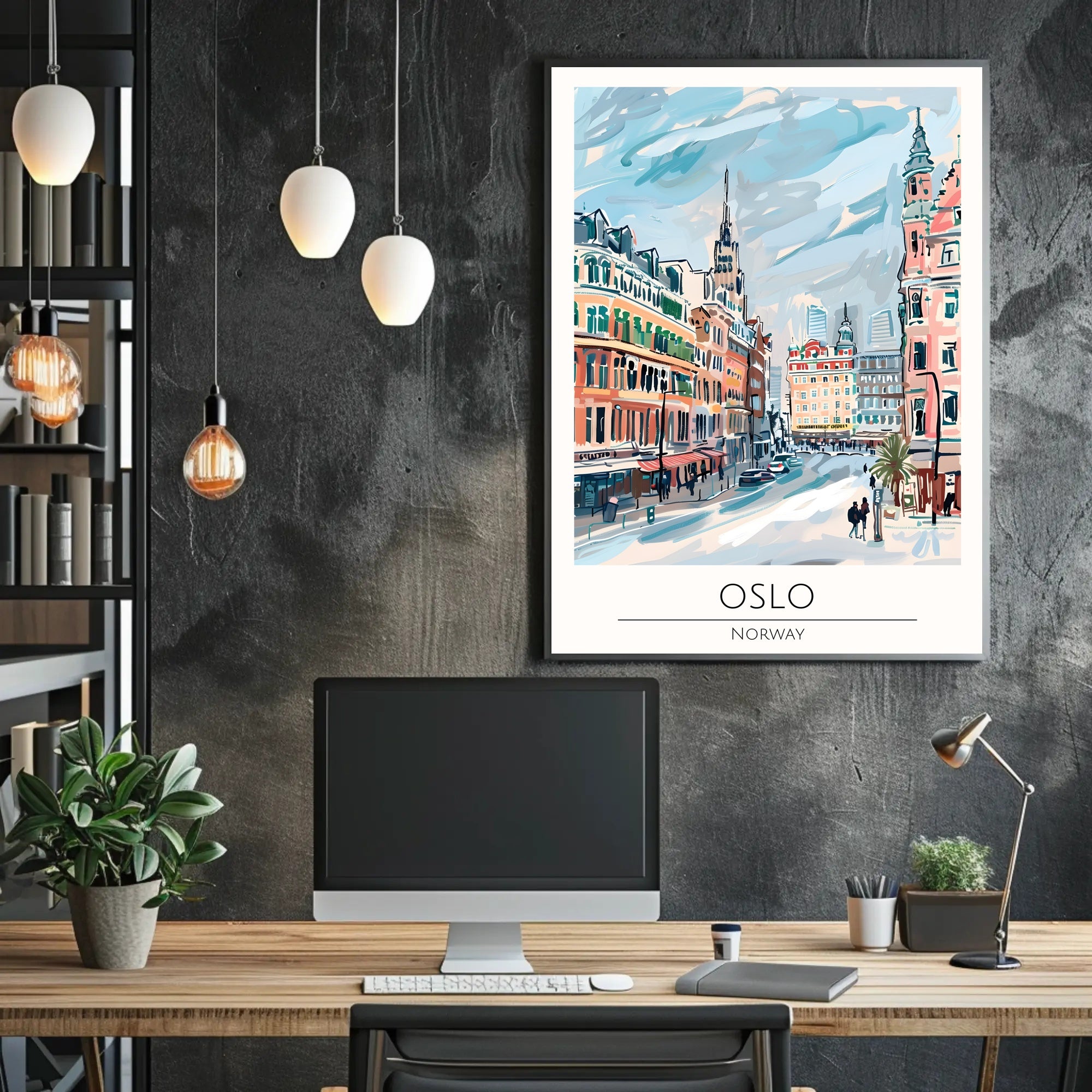 Oslo Cityscape Poster PosterGoat