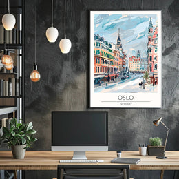 Oslo Cityscape Poster PosterGoat