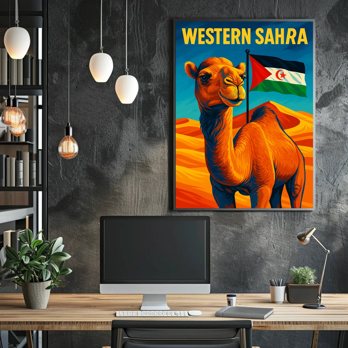 Western Sahara A Vibrant Tribute Poster
