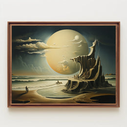 Otherworldly Fantasy Beach Scene Surrealistic Fantasy or Mythology Poster