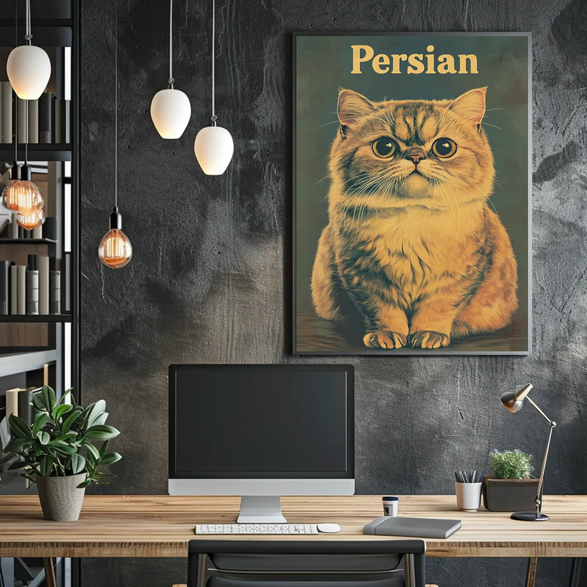 Persian Cat Portrait In Photography Realism Poster